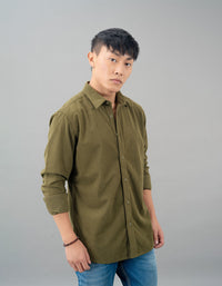 Lt Olive Full Sleeve Textured Waffle Shacket