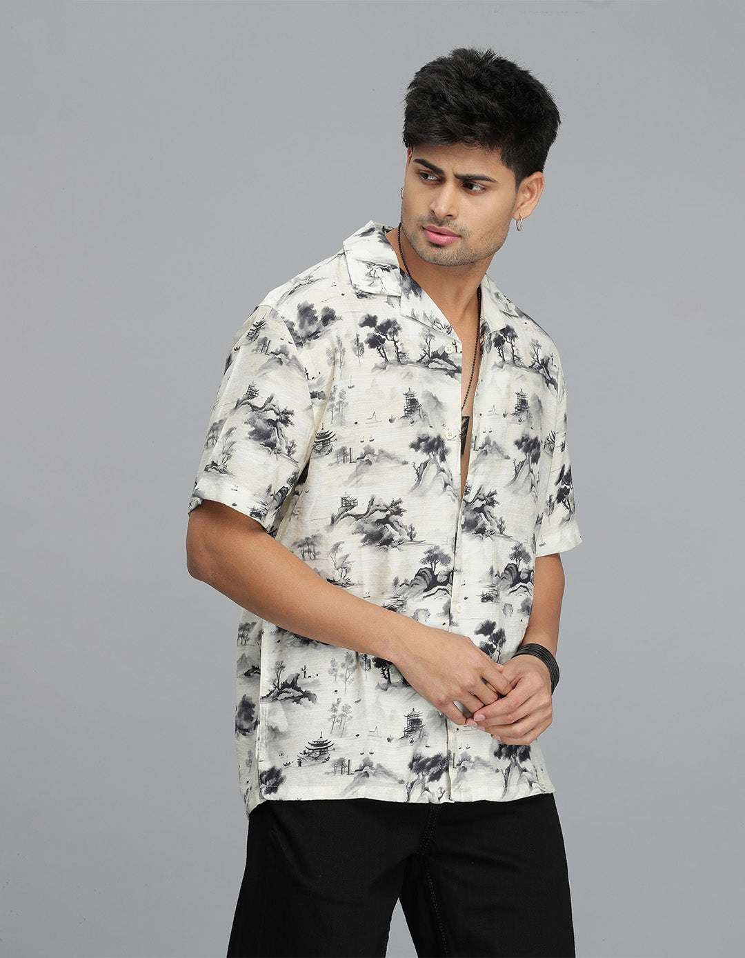 Multi Color Half Sleeves Printed Shirt