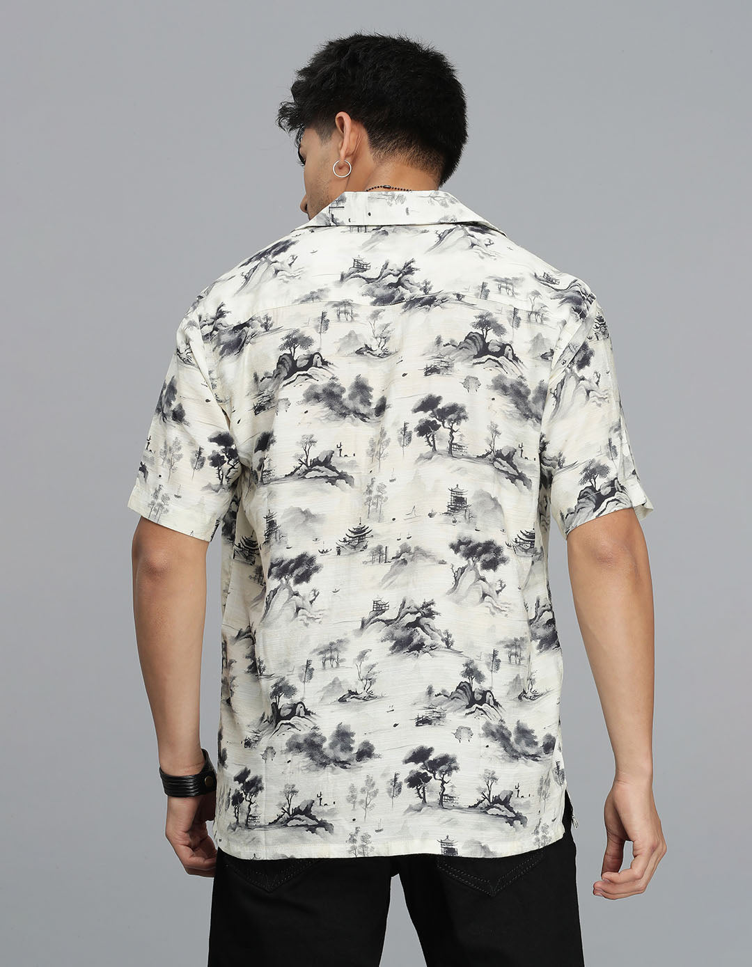 Multi Color Half Sleeves Printed Shirt