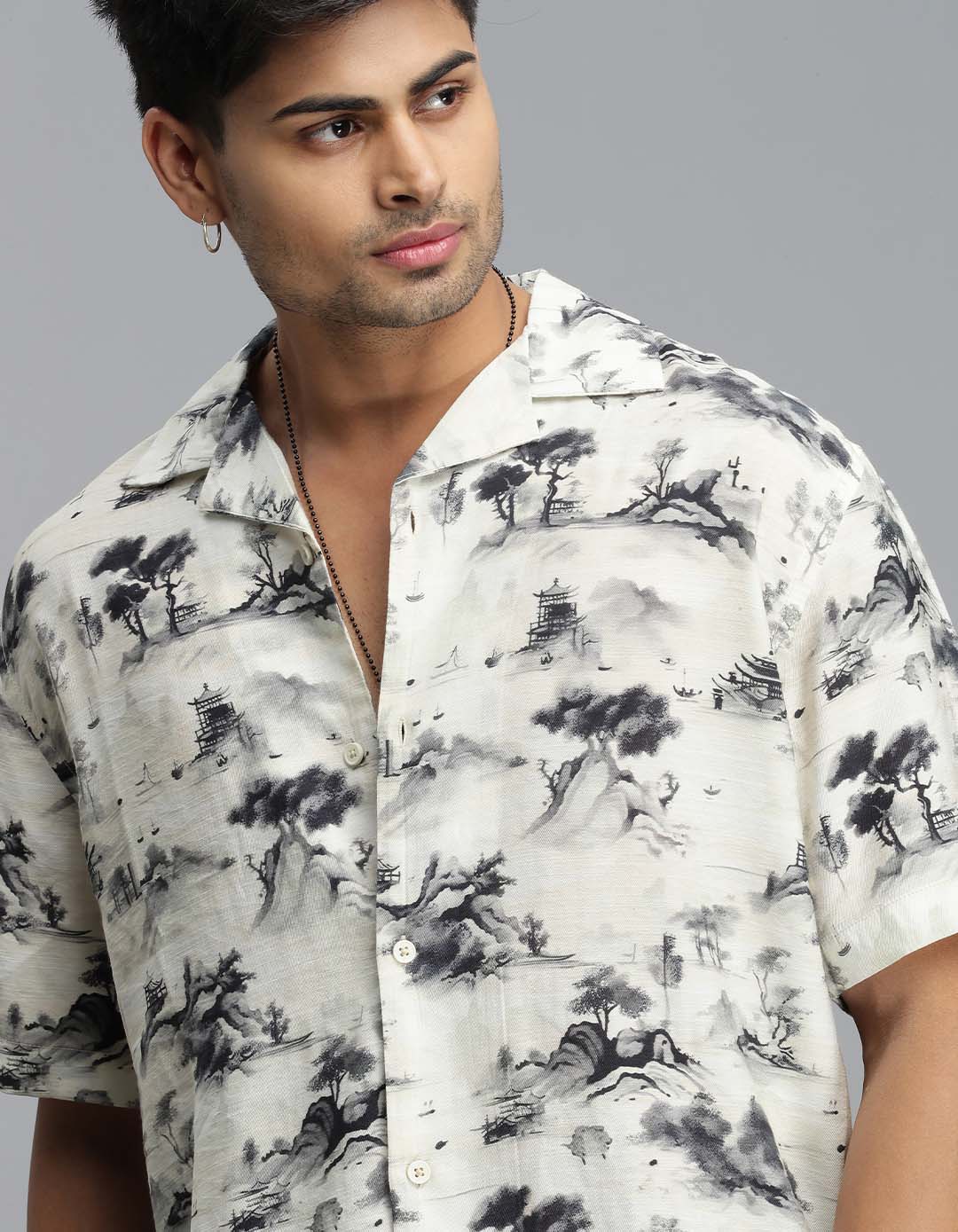 Multi Color Half Sleeves Printed Shirt