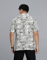 Black Half Sleeves Printed Shirt