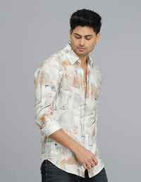 Multi Color Full Sleeves Printed Shirt