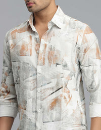 Multi Color Full Sleeves Printed Shirt