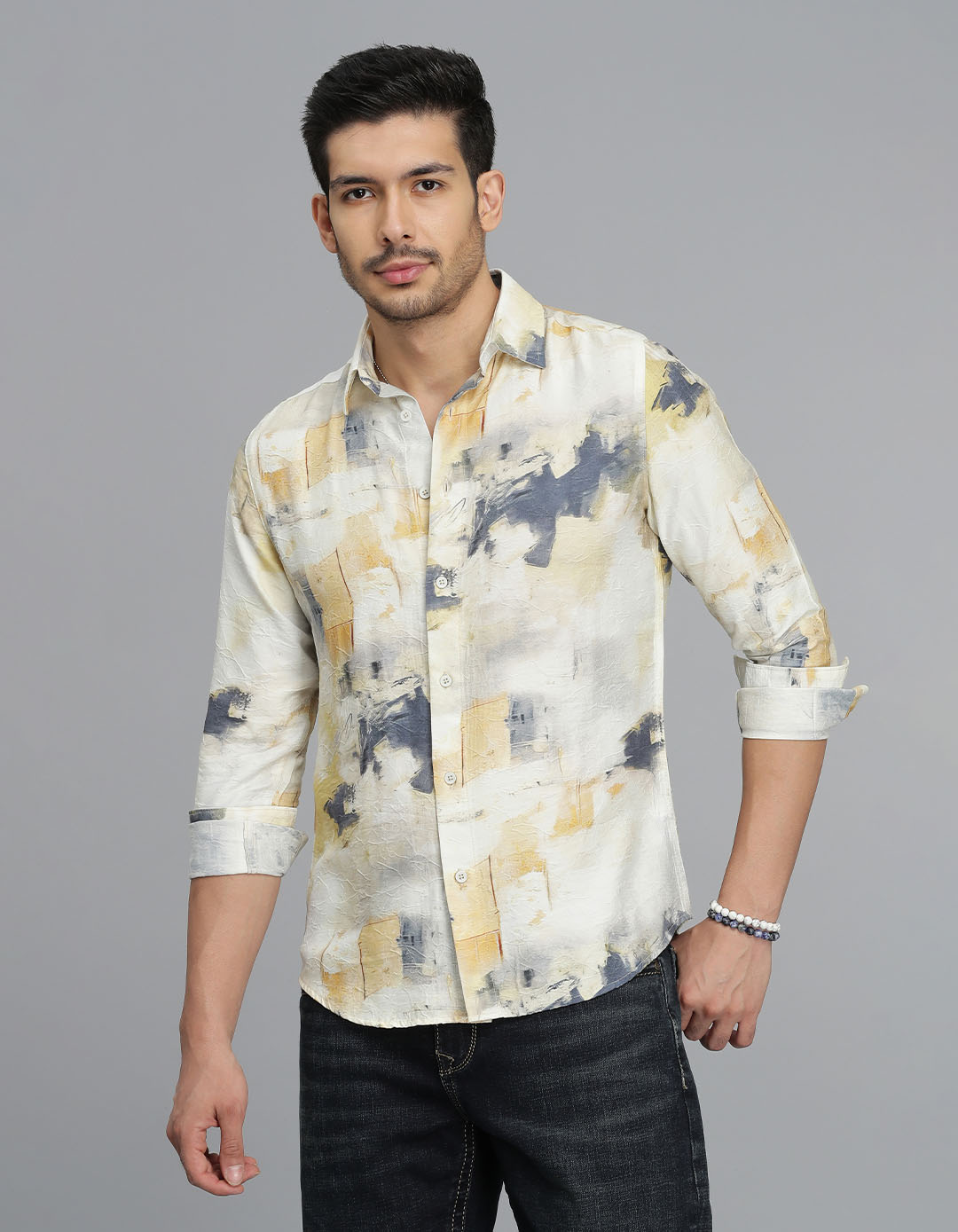 Multi Color Full Sleeves Printed Shirt