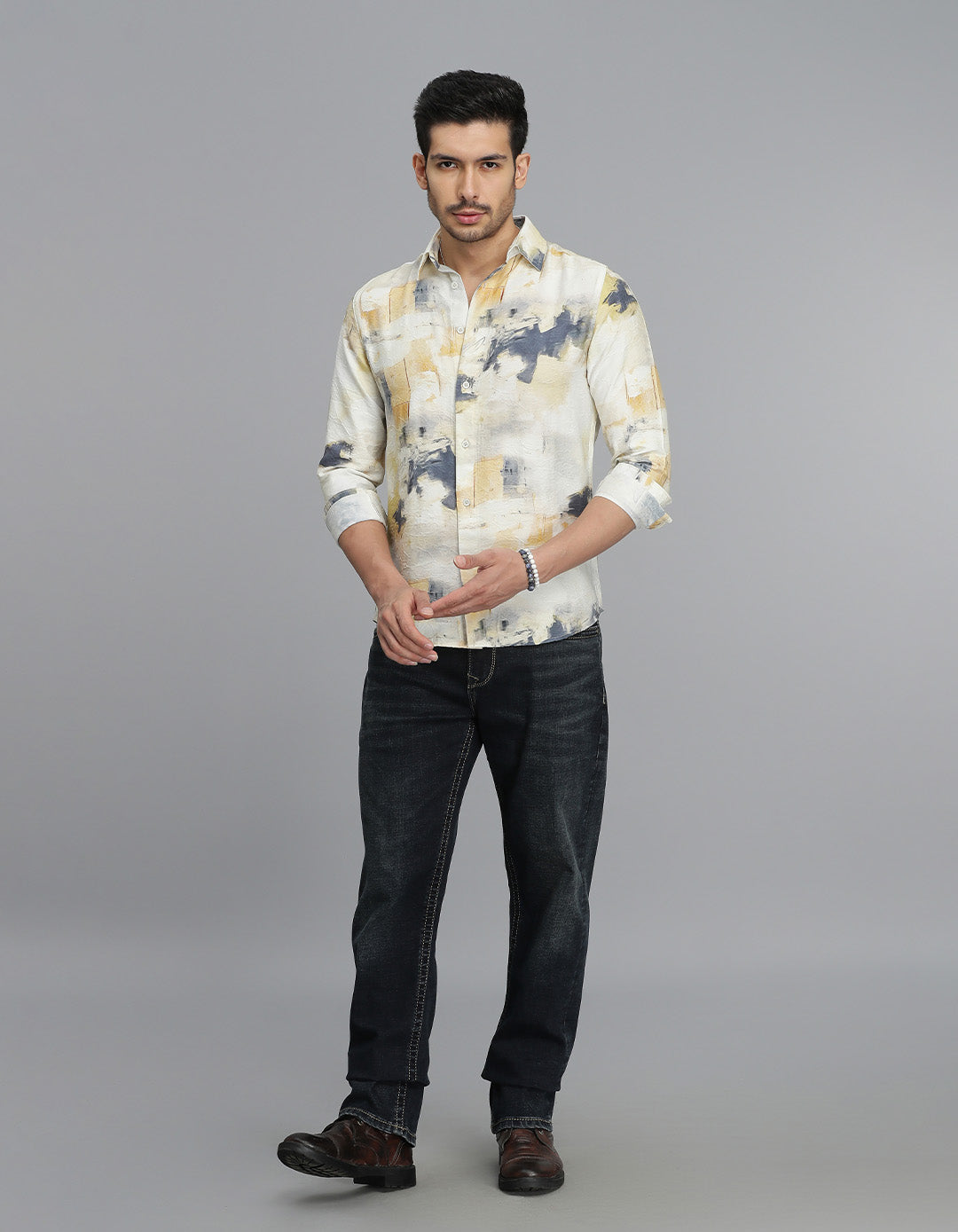 Multi Color Full Sleeves Printed Shirt