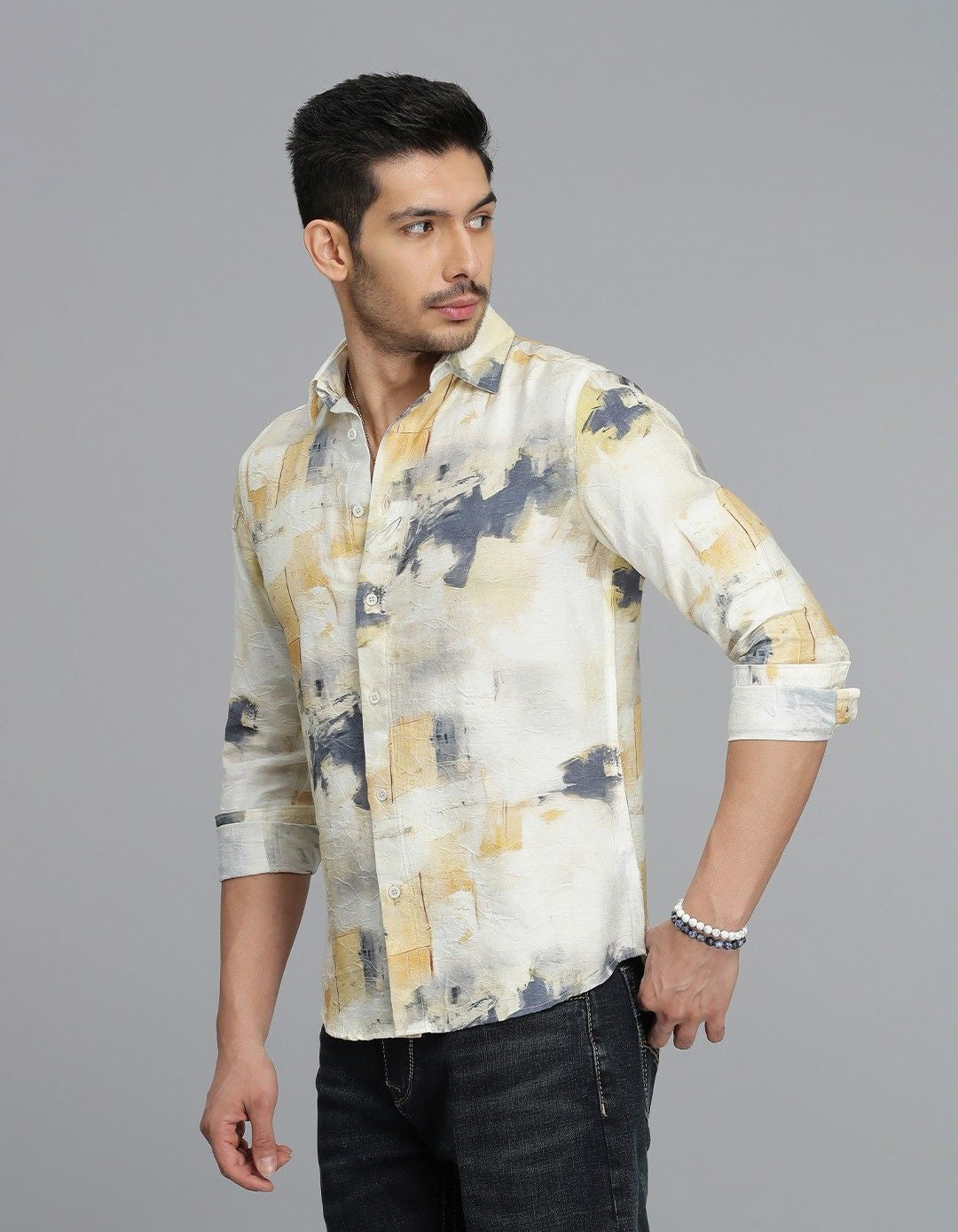 Multi Color Full Sleeves Printed Shirt