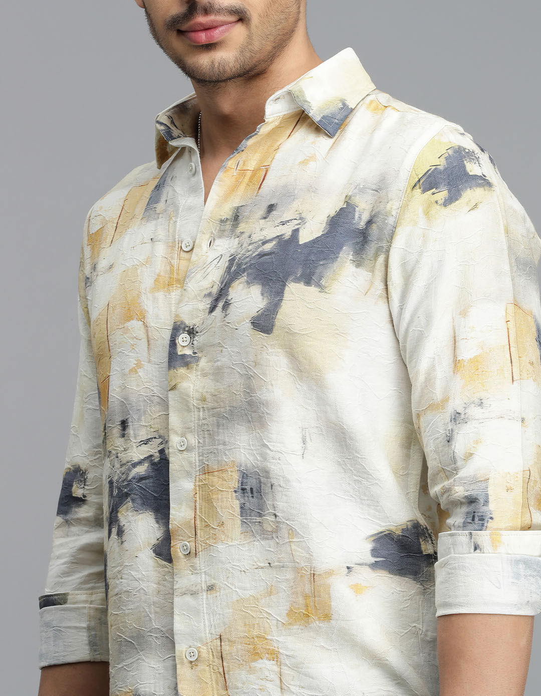 Multi Color Full Sleeves Printed Shirt