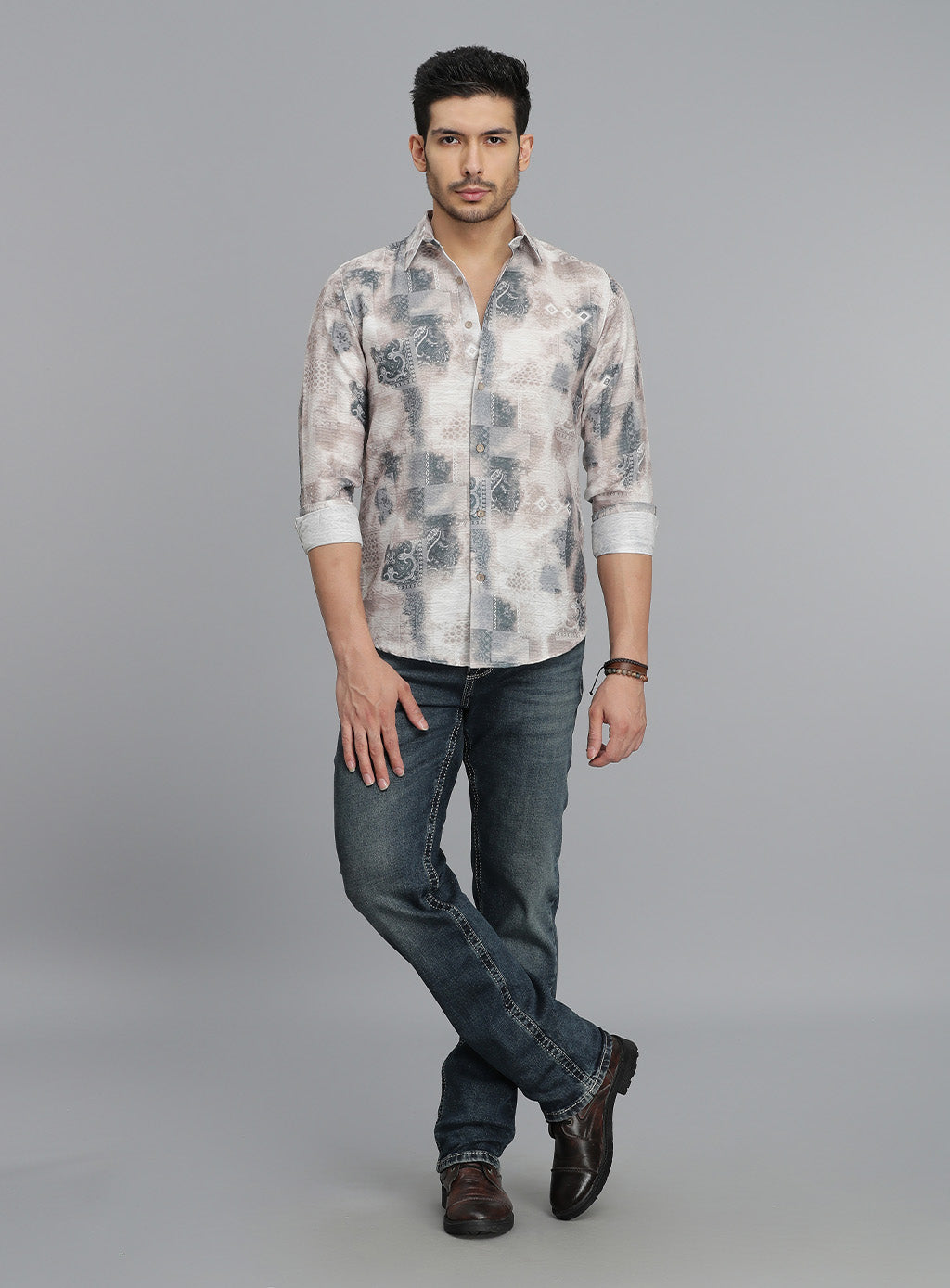 Multi Color Full Sleeves Printed Shirt