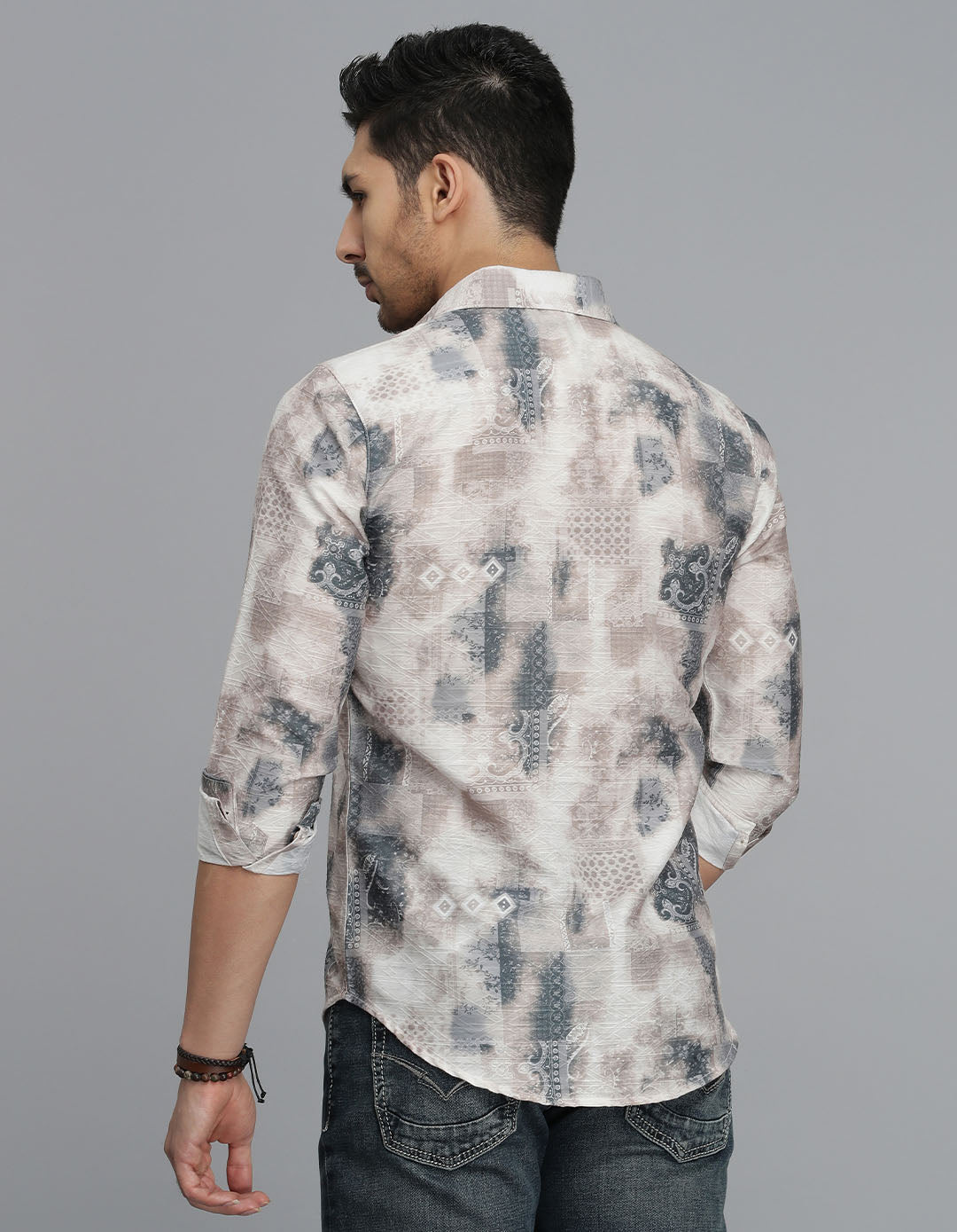 Multi Color Full Sleeves Printed Shirt