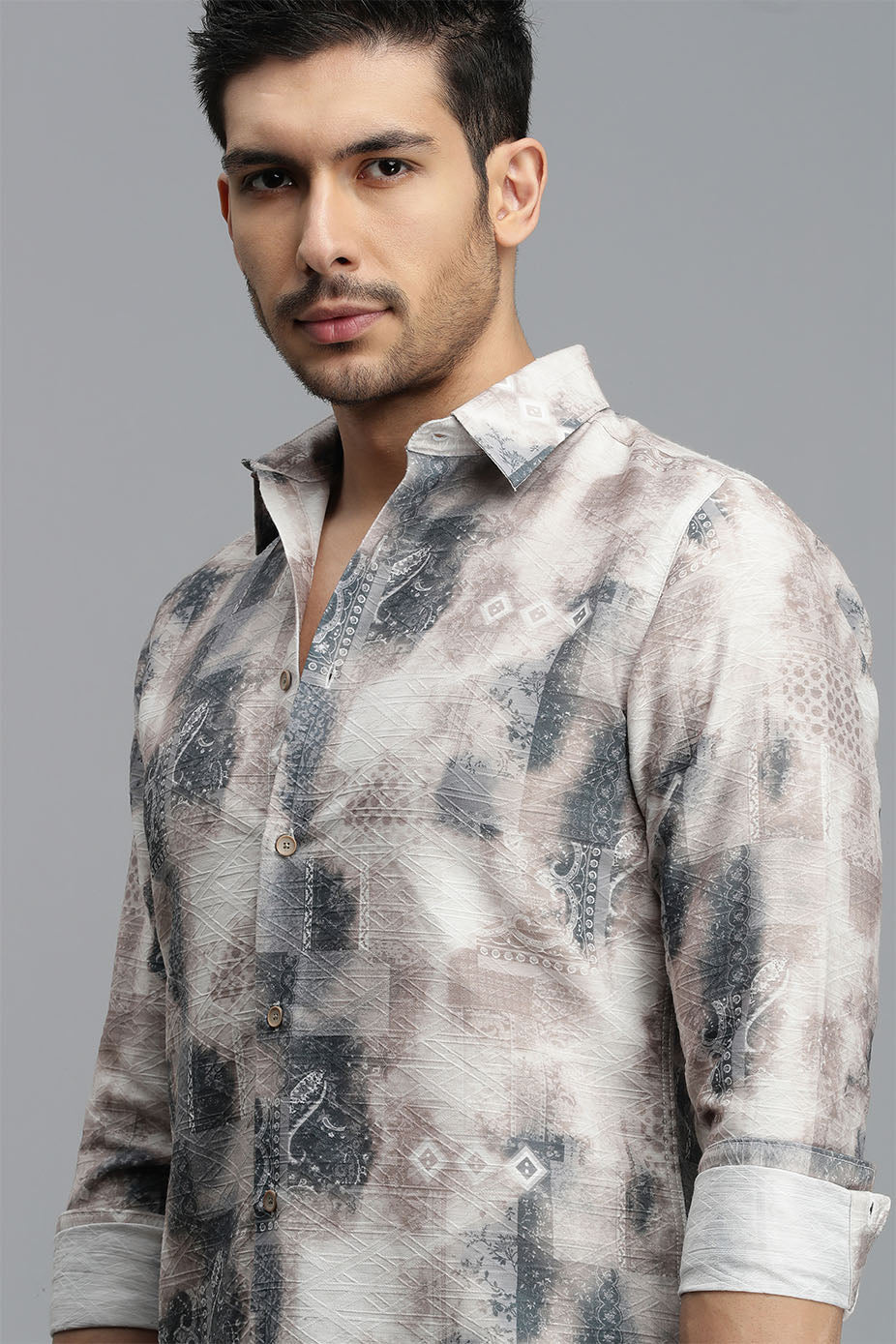 Multi Color Full Sleeves Printed Shirt