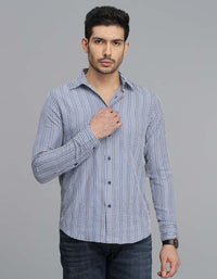 Dk Blue Full Sleeves Check Shirt