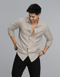 Dk Stone Full Sleeves Solid Shirt