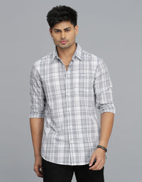 Blue Full Sleeves Check Shirt