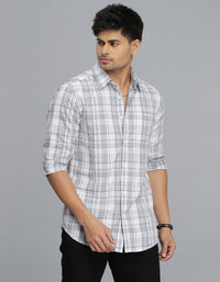 Blue Full Sleeves Check Shirt