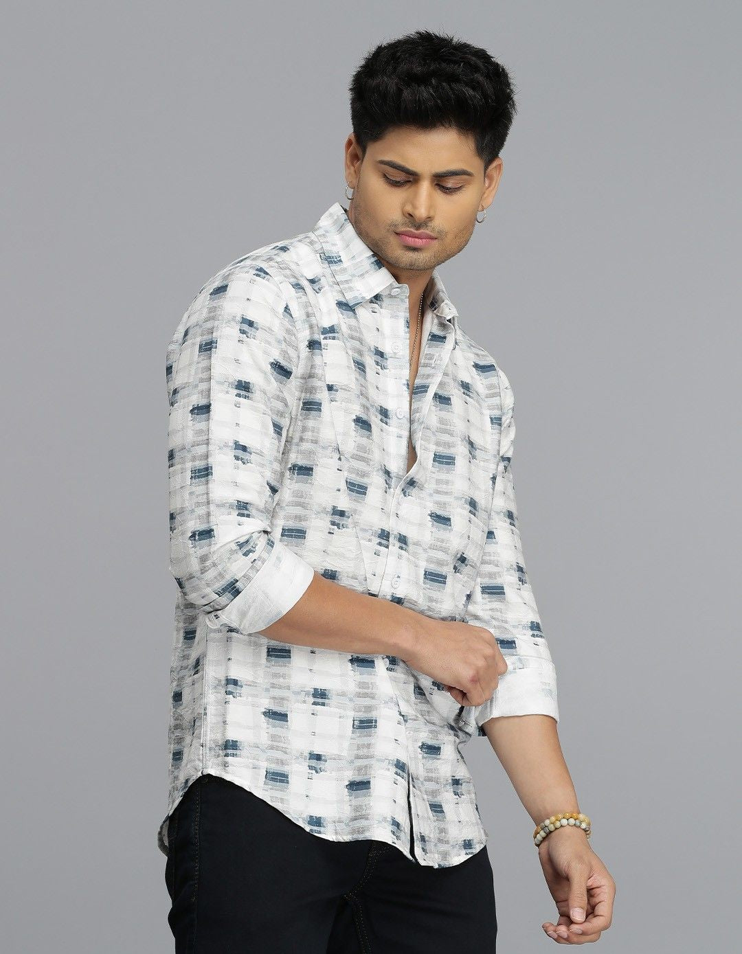 Multi Color Full Sleeves Printed Shirt