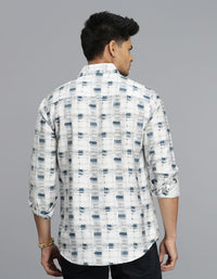 Multi Color Full Sleeves Printed Shirt
