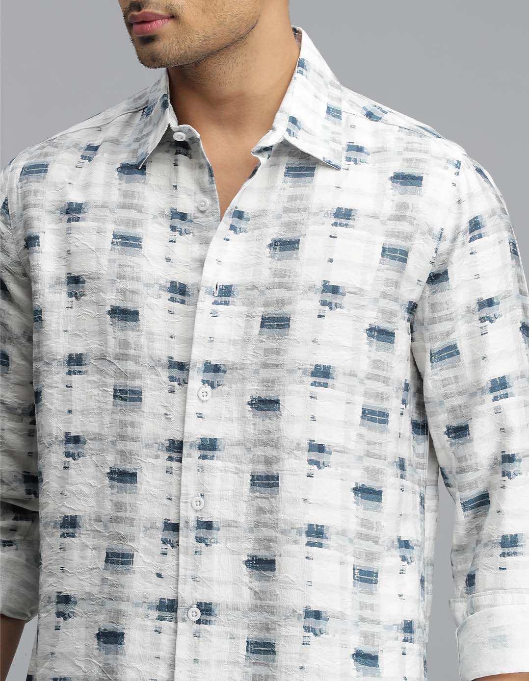 Multi Color Full Sleeves Printed Shirt