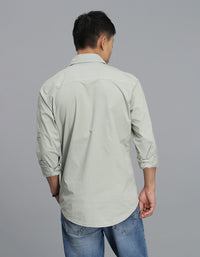 Smoke Green Full Sleeves Cargo Shirt