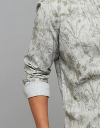 Green Full Sleeves Printed Shirt