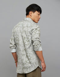 Green Full Sleeves Printed Shirt