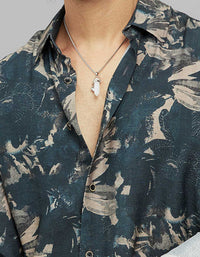 Dark Green Full Sleeves Printed Shirt
