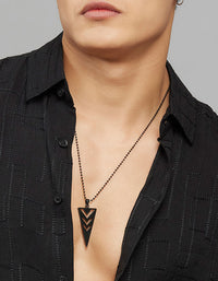 Black Full Sleeves Embroidered Stitch Texture Shirt