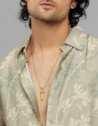 Green Full Sleeves Printed Shirt