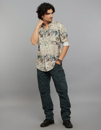 Multi Color Full Sleeves Printed Shirt