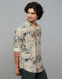 Multi Color Full Sleeves Printed Shirt