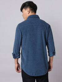 Blue Full Sleeve Corduroy Shirt