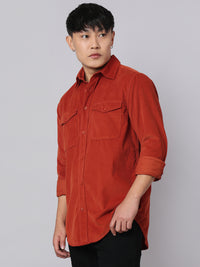 Brick Full Sleeve Corduroy Shirt