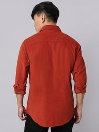 Brick Full Sleeve Corduroy Shirt