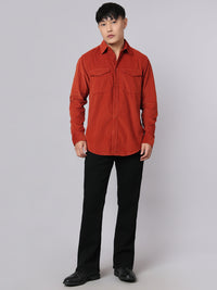 Brick Full Sleeve Corduroy Shirt