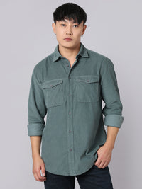 Dark Turq Full Sleeve Corduroy Shirt