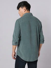 Dark Turq Full Sleeve Corduroy Shirt