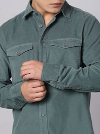 Dark Turq Full Sleeve Corduroy Shirt