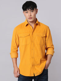 Golden Full Sleeve Corduroy Shirt