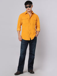 Golden Full Sleeve Corduroy Shirt