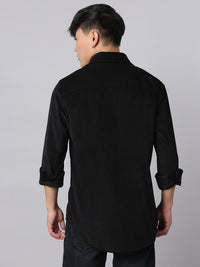 Jet Black Relax Slim Corduroy Shirt