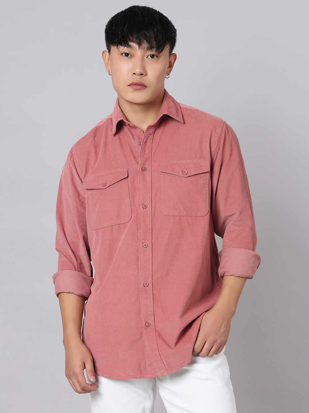 Rust (Withered Rose) Full Sleeve Corduroy Shirt