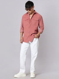 Rust (Withered Rose) Full Sleeve Corduroy Shirt
