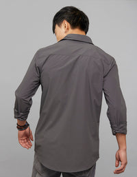 Charcoal Full Sleeves Cargo Shirt