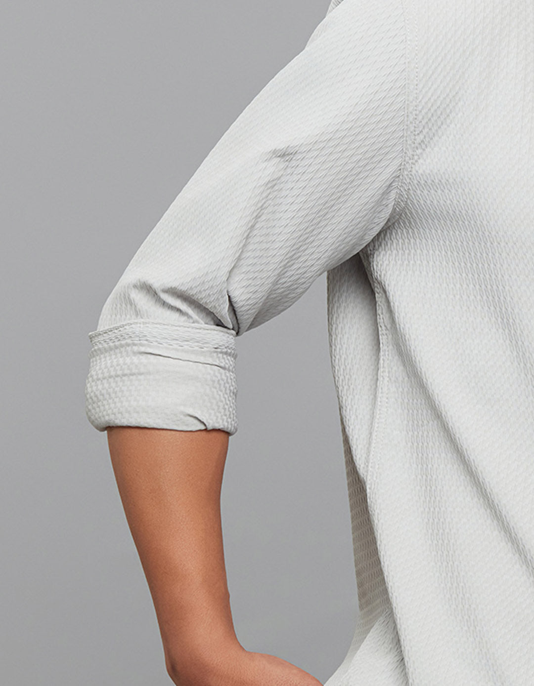Silver Full Sleeves Texture Shirt