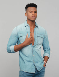 Light Blue Full Sleeves Denim Shirt