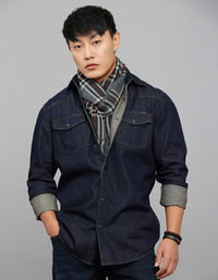 Dark Blue Full Sleeves Denim Shirt