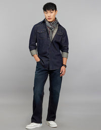 Dark Blue Full Sleeves Denim Shirt