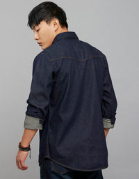 Dark Blue Full Sleeves Denim Shirt