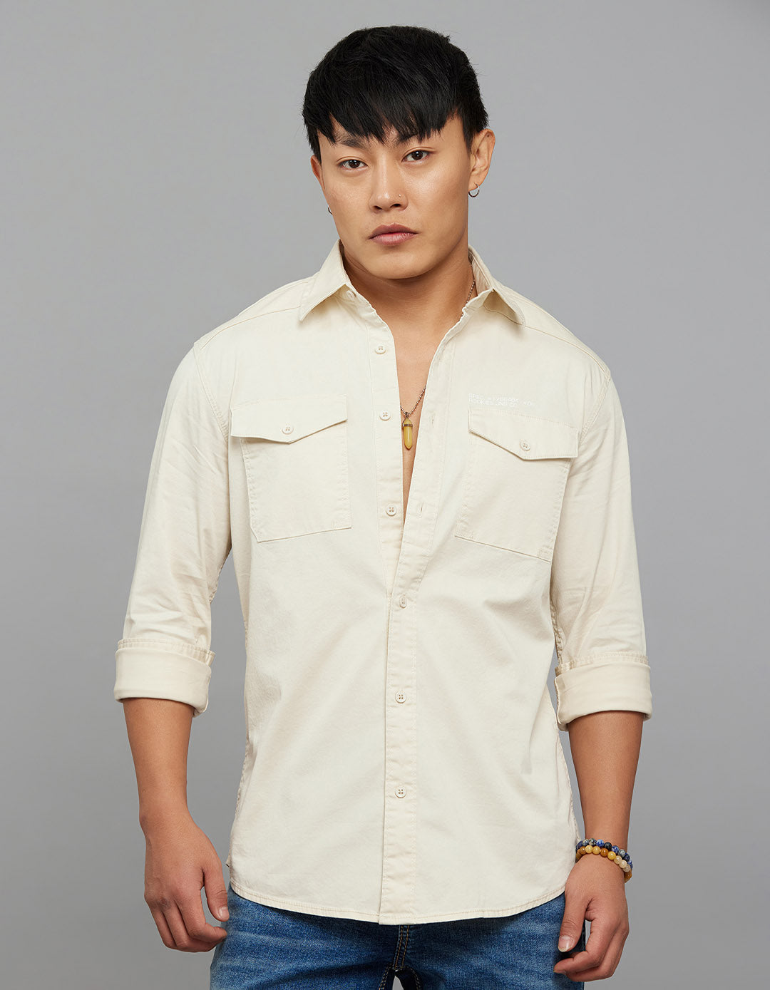 Birch Full Sleeves Cargo Shirt