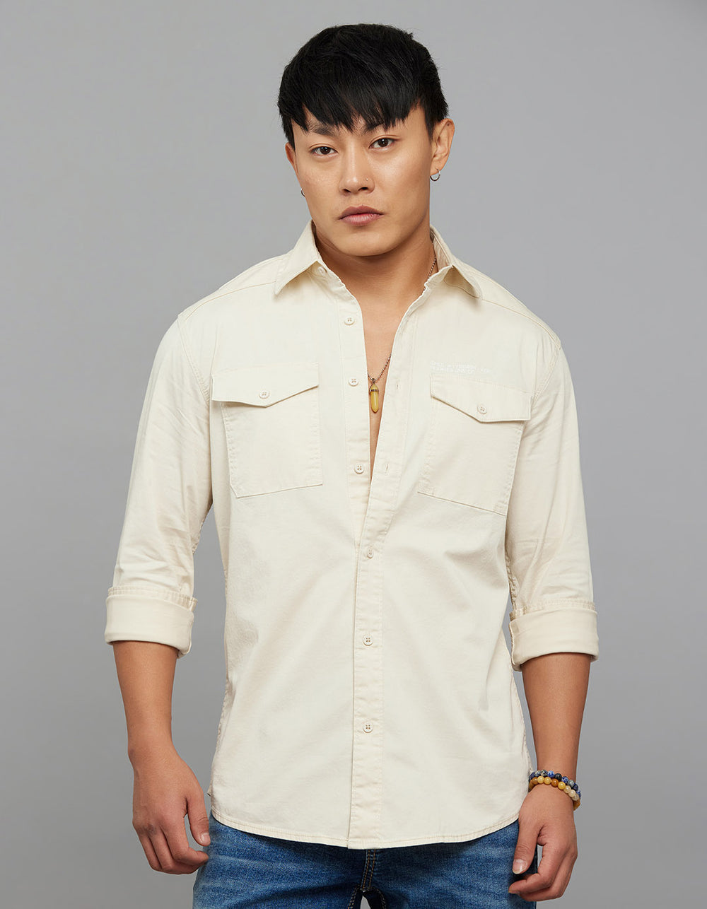 Birch Full Sleeves Cargo Shirt