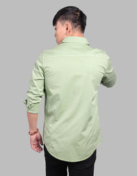 Mint Green Full Sleeve Stretch Cargo Shirt